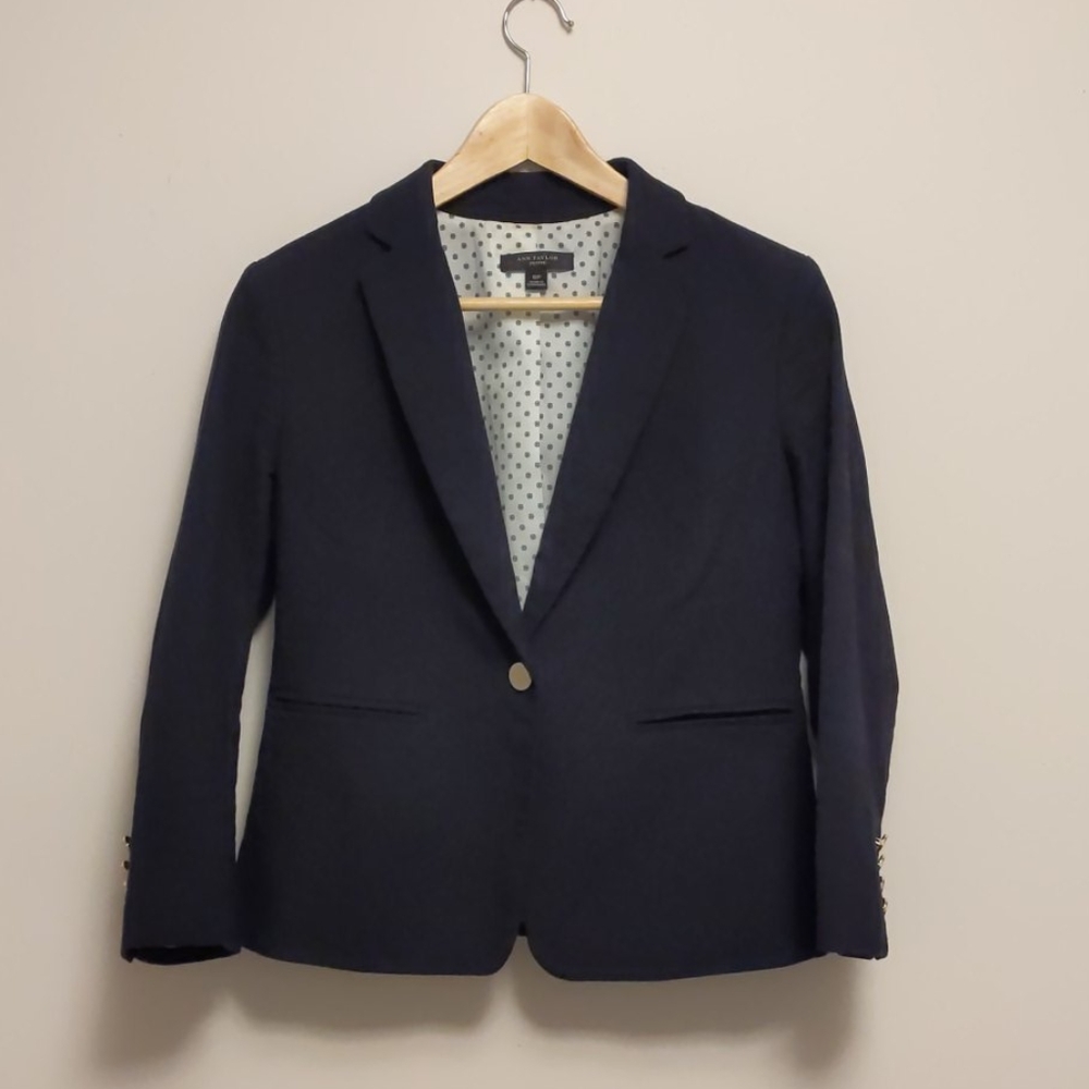 Ann Taylor Petite Navy Sport Coat - 6P